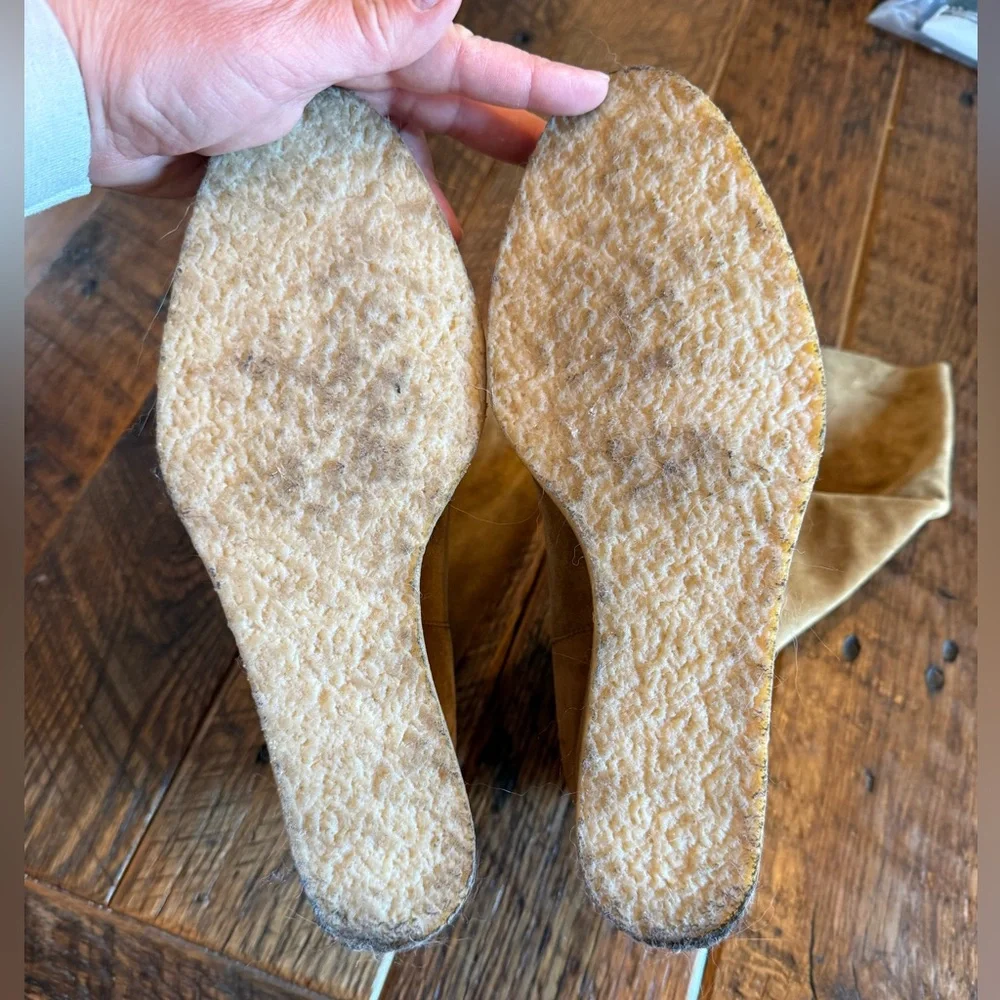 ba&sh Tan Wedge Boots